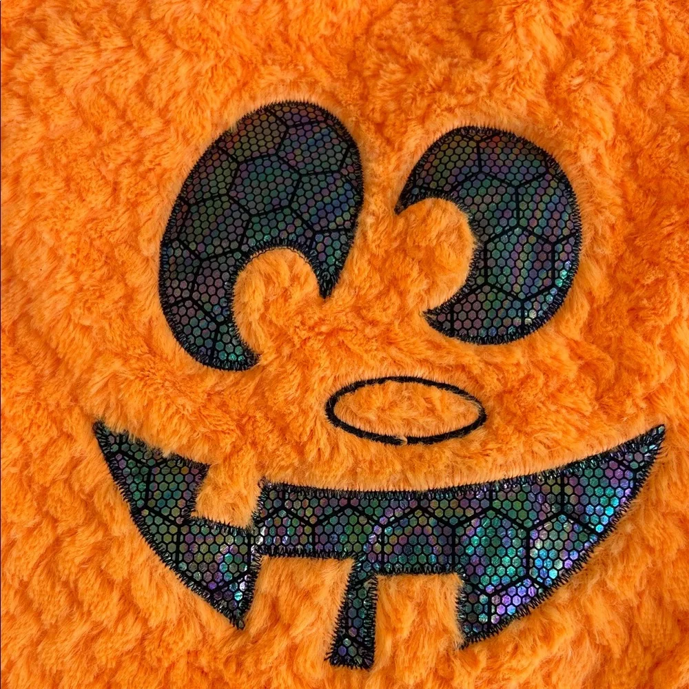 Cozy Orange Pumpkin Face Kids Tote